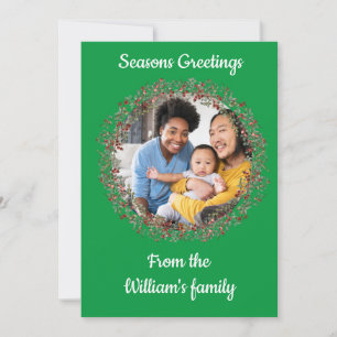 Seasonal Photo Family Christmas Holiday Card