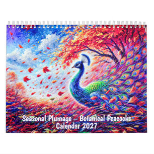 Seasonal Plumage – Botanical Peacocks Calendar