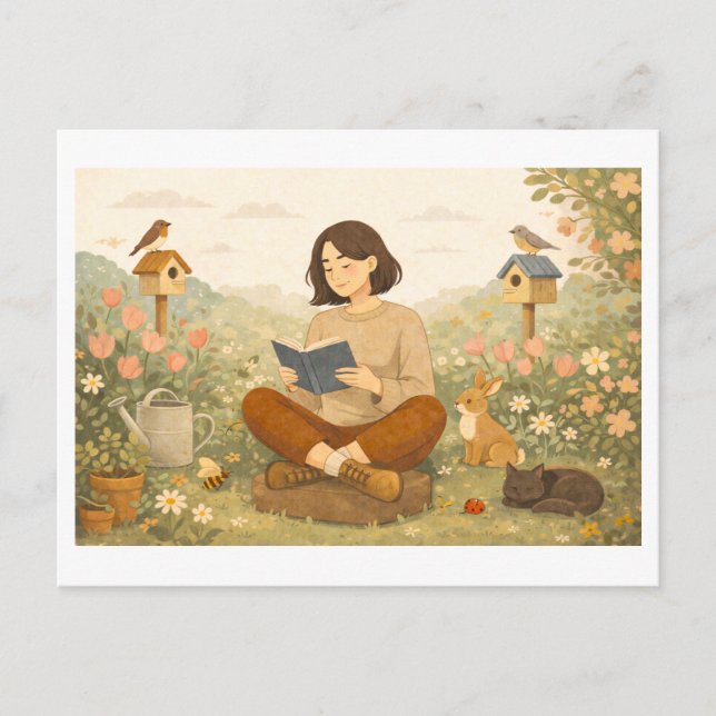Seasonal Reading: Spring Postcard (Front)