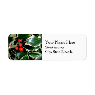 Seasonal return address label