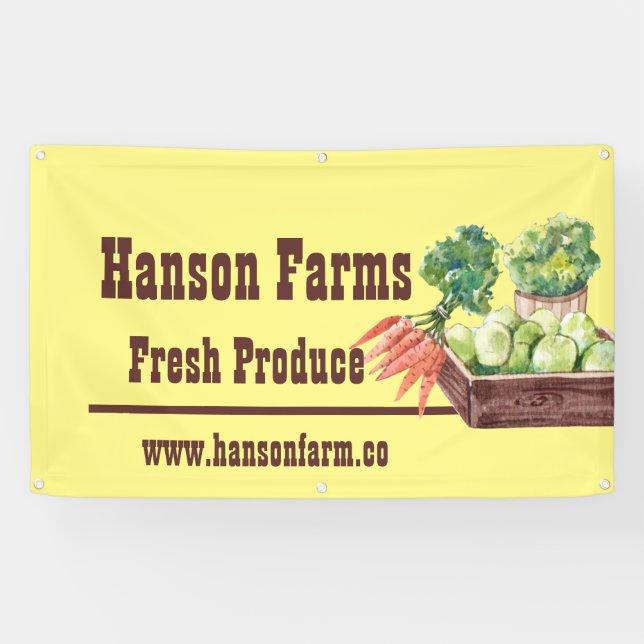 Seasonal Roadside Farm Customisable  Banner (Horizontal)
