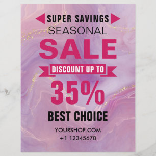Seasonal SALE Discount Shop Flyer