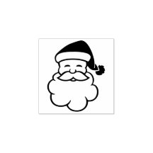 Seasonal Santa Claus Face Decor Rubber Stamp
