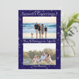 Seasonal Santa Sighting Photo Christmas Flat Card