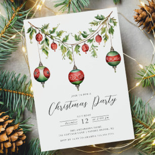 Seasonal Splendour Christmas Party Invitation