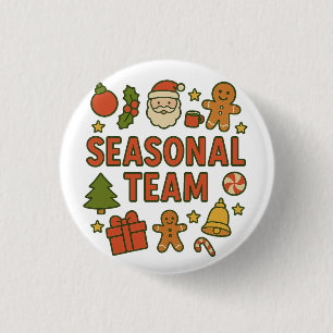 Seasonal Team Christmas 3 Cm Round Badge