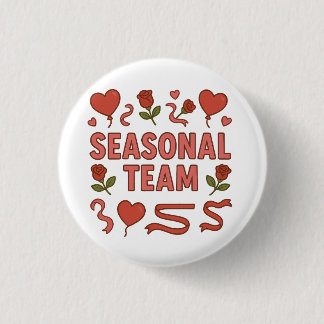 Seasonal Team Valentine's Day 3 Cm Round Badge