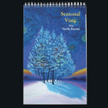 Seasonal Vista Fine Art Original Paintings Calendar<br><div class="desc">Northern Lights,  Spruce trees,  Fir boughs,  Winter,  Asian and Korean landscapes,  strange sightings,  aliens,  Christmas,  lakes and more seasonal,  all original artwork from paintings created by © Reggie Hart,  the Thrifty Painter</div>