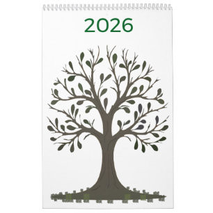🌿 Seasonal Wall Calendar - change the date