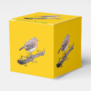 seasonal wild birds robin for christmas favour box