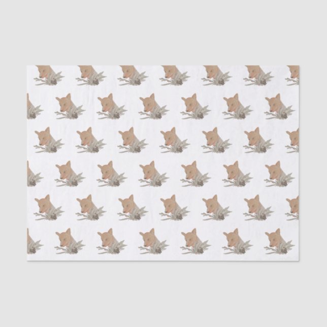 Seasonal Woodland Fox Tissue Paper (Front)