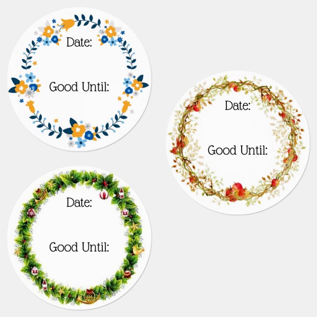 Seasonal Wreath Country Style Waterproof Food (Group)