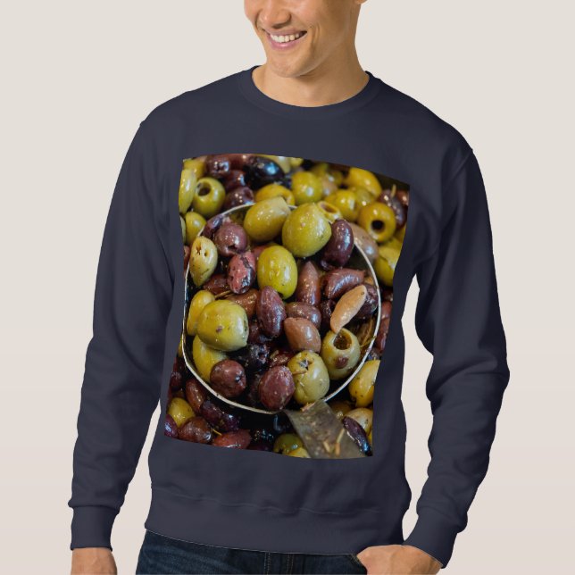Seasoned black and green olives sweatshirt (Front)