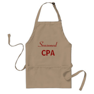 Seasoned CPA Funny Accountant Name Standard Apron