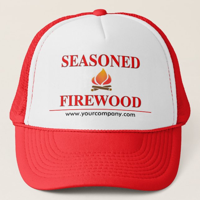 Seasoned Firewood Hat, www.yourcompany.com Trucker Hat (Front)