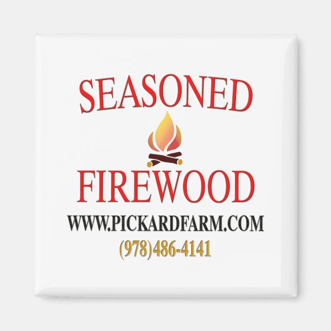 Seasoned Firewood Magnet (Front)