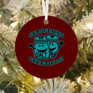 Seasonings Greeting Felt Look Spices Holiday Metal Tree Decoration