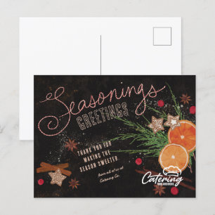 Seasonings Greetings Business Holiday Postcards