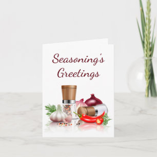 Seasonings Greetings for Zesty Spicy Holiday Fun Card