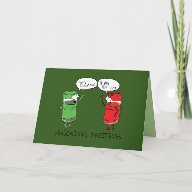 Seasonings Greetings  -  Funny Christmas Card (Front)