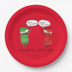 Seasonings Greetings Spices Paper Plate