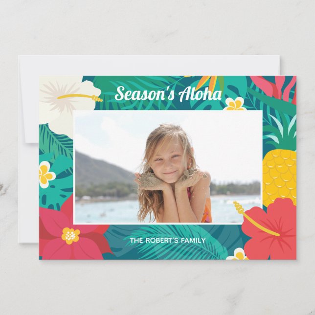 Season's Aloha Hawaiian Invitation (Front)