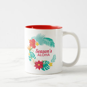 Season's Aloha Hawaiian Two-Tone Coffee Mug