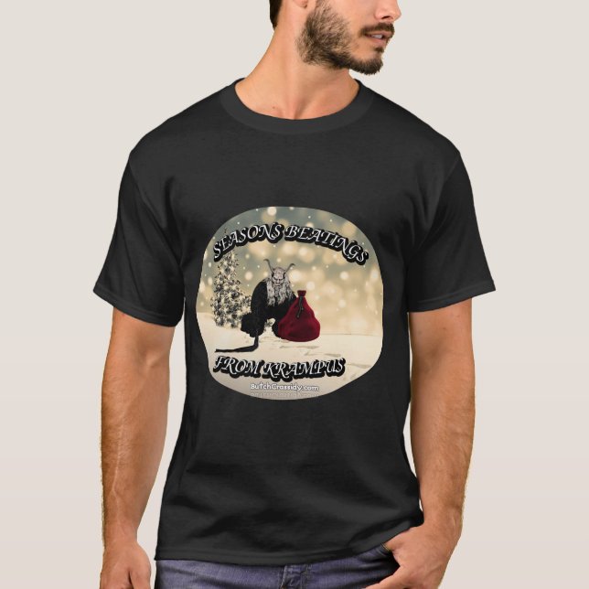 Seasons Beatings From Krampus - Christmas T-Shirt (Front)