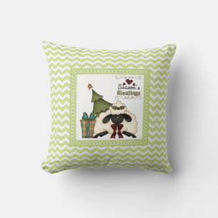 Seasons Bleatings Sheep w/tree & gift Cushion