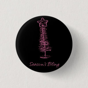 Season's Bling Festive Holiday 3 Cm Round Badge