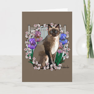 Seasons Cats - Spring garden Card