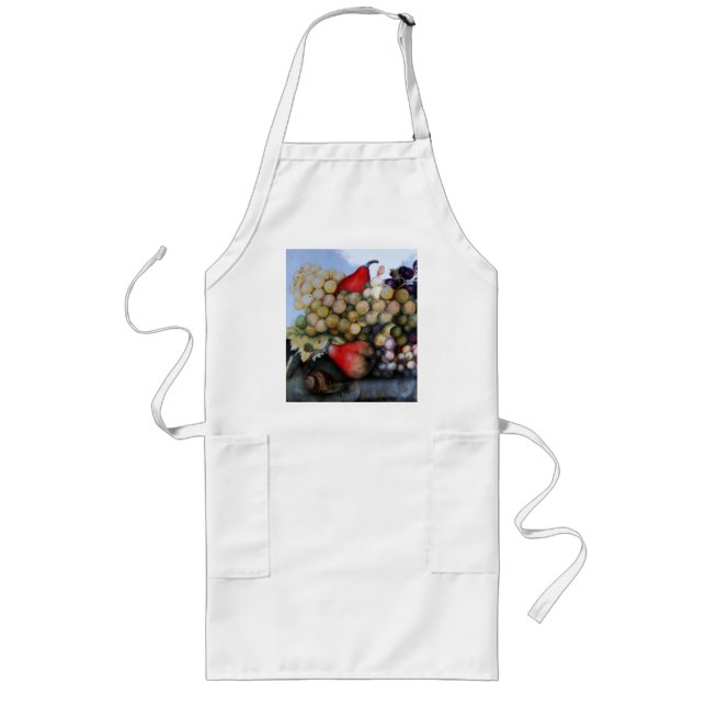 SEASON'S FRUITS 1 - GRAPES AND PEARS LONG APRON (Front)