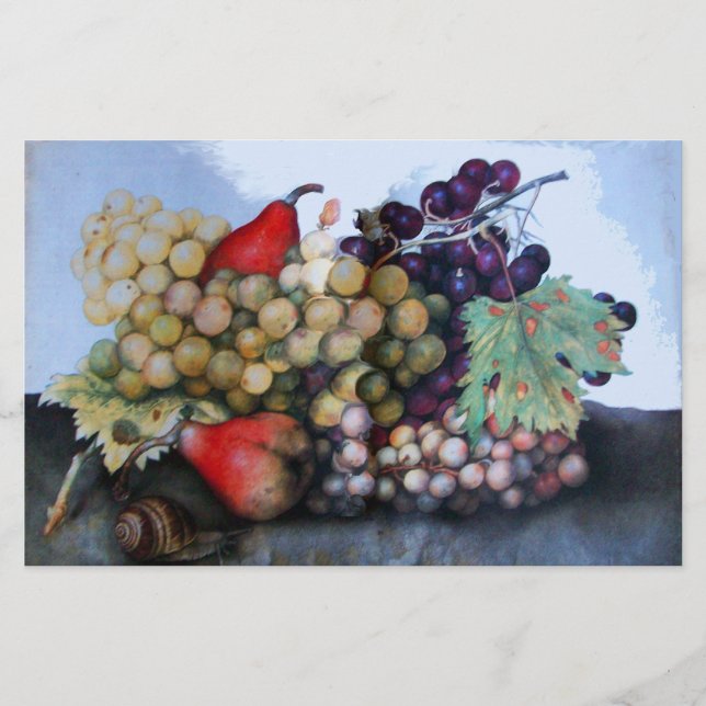SEASON'S FRUITS 1 - GRAPES AND PEARS STATIONERY (Front)