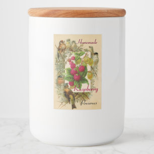 SEASON'S FRUITS / BIRDS AND RASPBERRIES PRESERVES FOOD LABEL