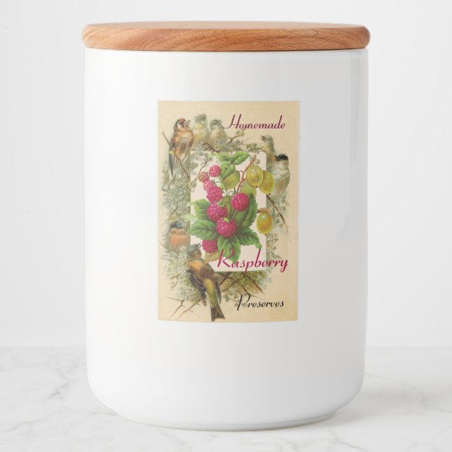 SEASON'S FRUITS / BIRDS AND RASPBERRIES PRESERVES FOOD LABEL (Front)