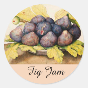 SEASON'S FRUITS / FIGS Preserve Canning Jar Classic Round Sticker