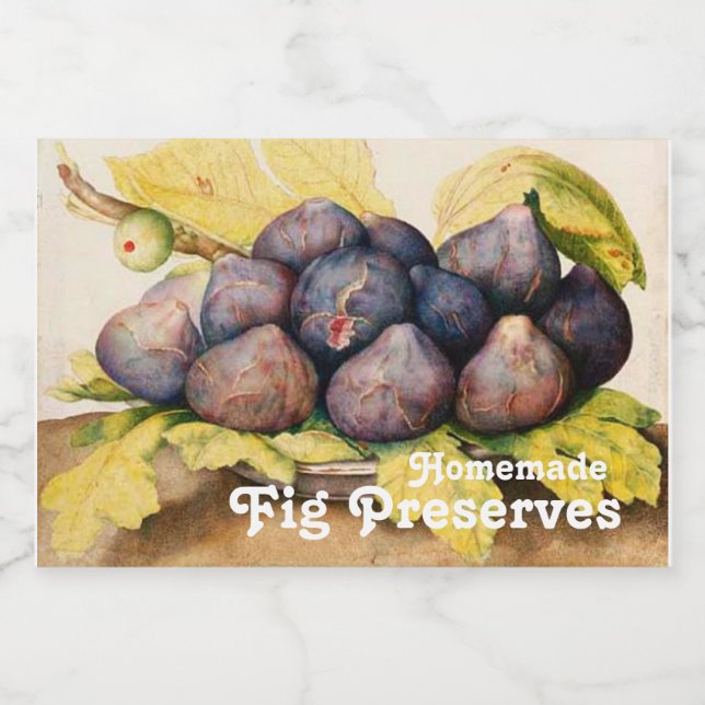 SEASON'S FRUITS / FIGS Preserve Canning Jar Food Label (Single Label)