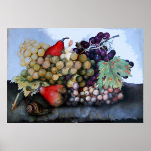 SEASON'S FRUITS / GRAPES AND PEARS POSTER