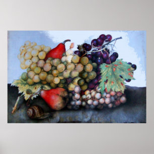 SEASON'S FRUITS / GRAPES AND PEARS POSTER