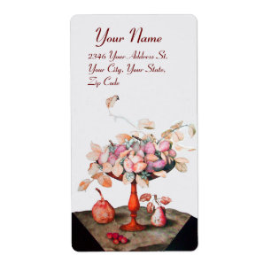 SEASON'S FRUITS,JASMINES,LEAVES PRUNES Pink White 