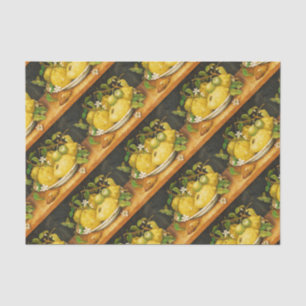 SEASON'S FRUITS LEMONS AND WHITE FLOWERS TISSUE PAPER