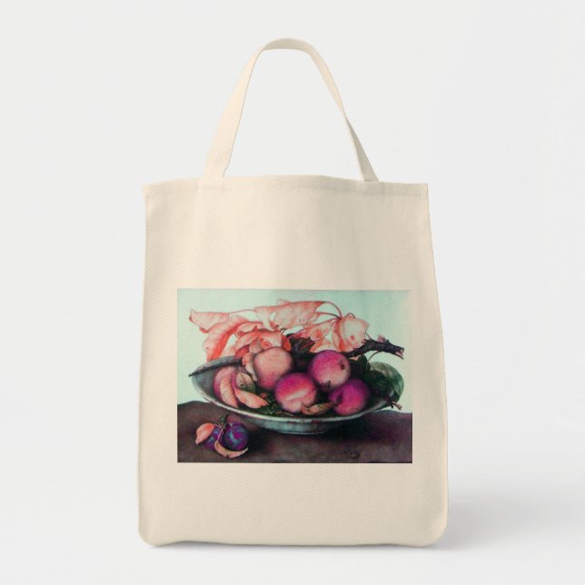 SEASON'S FRUITS  Peaches and Prunes Tote Bag (Front)