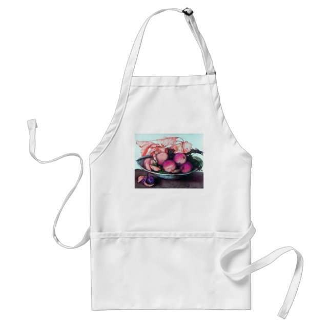 SEASON'S FRUITS,PEACHES ,Peach Plate Still Life Standard Apron (Front)