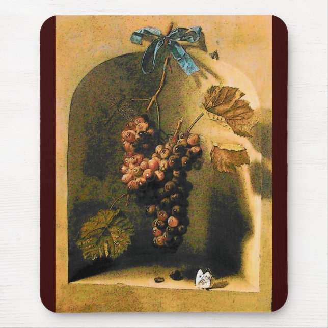 SEASON'S FRUITS -PROSPERITY brown yellow green Mouse Mat (Front)