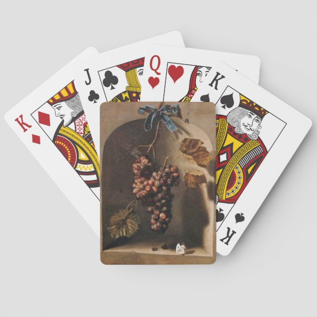 SEASON'S FRUITS, PROSPERITY ,HANGED RED GRAPES  PLAYING CARDS (Back)
