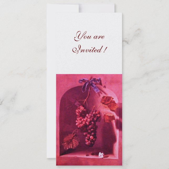 SEASON'S FRUITS - PROSPERITY ,pink red white ice Invitation (Front)