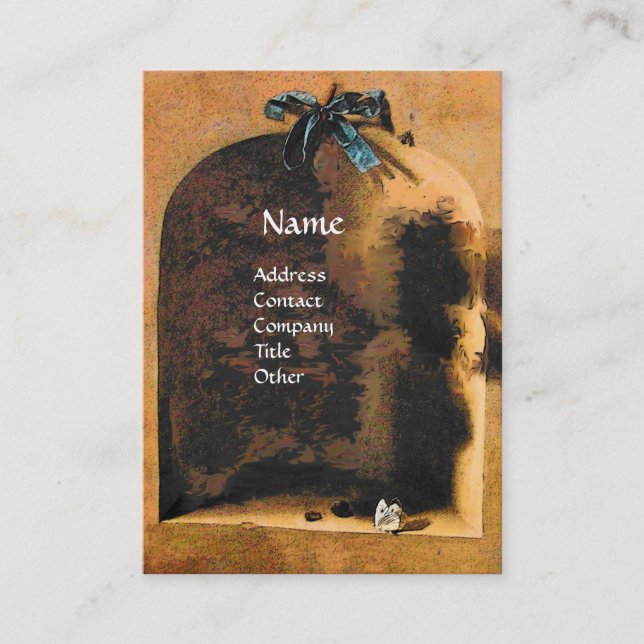 SEASON'S FRUITS - PROSPERITY ,yellow green brown Business Card (Front)