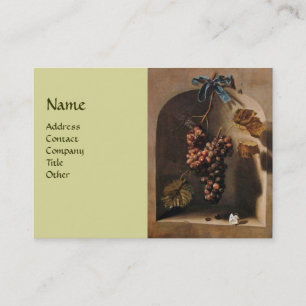 SEASON'S FRUITS - PROSPERITY ,yellow green brown Business Card