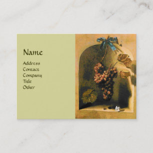 SEASON'S FRUITS - PROSPERITY ,yellow green brown Business Card