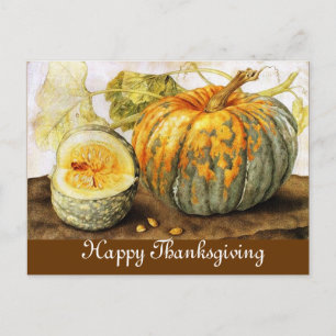 SEASON'S FRUITS / PUMPKINS HOLIDAY POSTCARD
